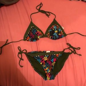 Floral studded bikini